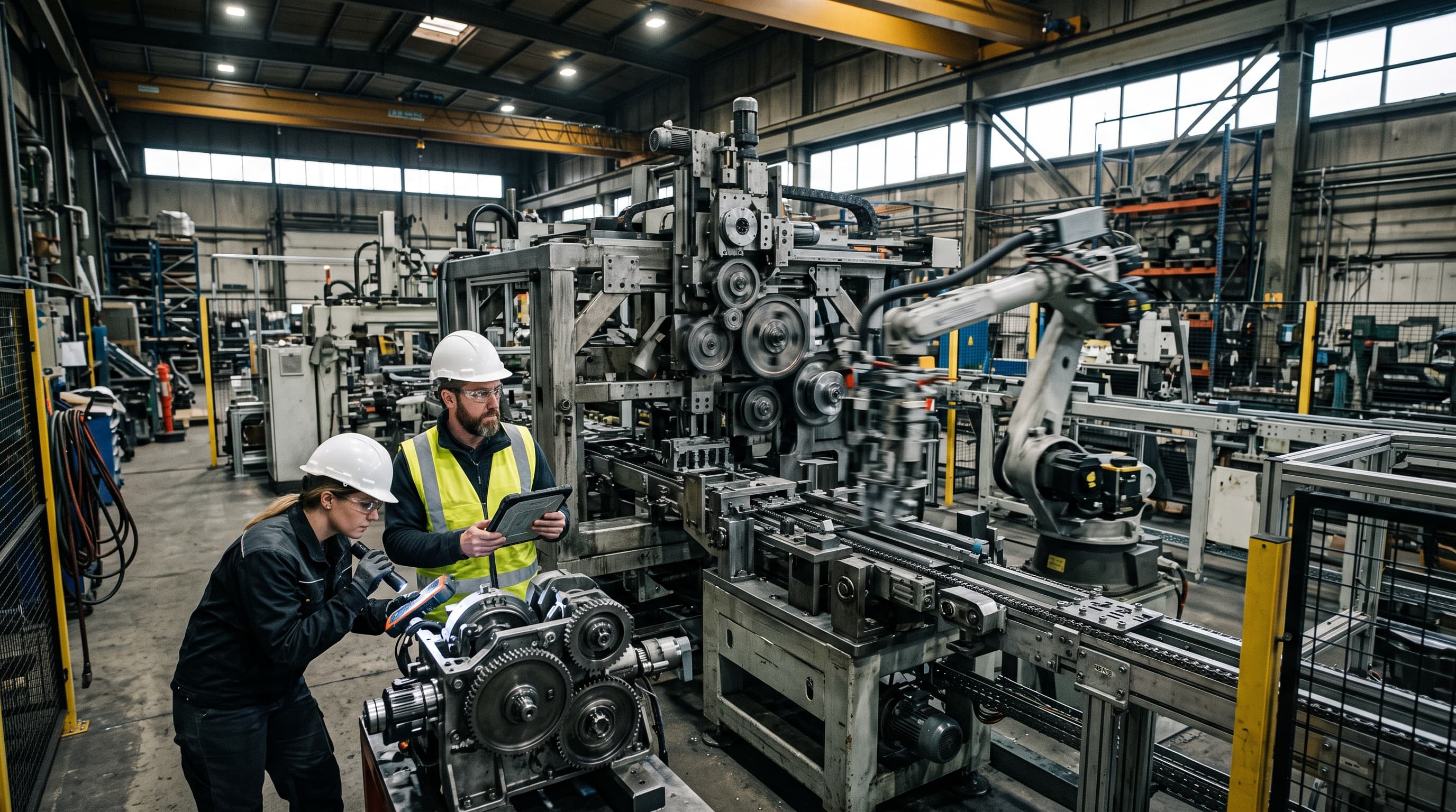 Production machinery prepared for cutting operations at Thimark